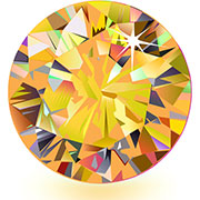 Round Gold Gem Button